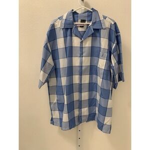 Black label Blue Checked Button Down 2XL shirt